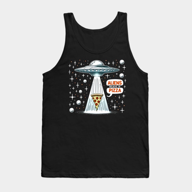 Funny Pizza blieve in Alience Tank Top by dukito